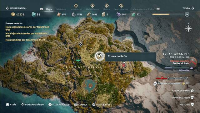 Assassin's Creed Odyssey - Cabo Artemisio - Cueva norte¤a