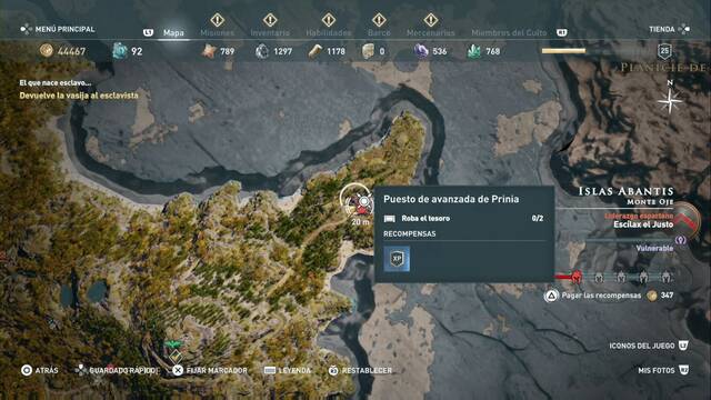 Assassin's Creed Odyssey - Monte Oje - Puesto de avanzada de Prinia