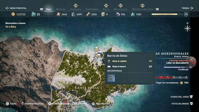 Assassin's Creed Odyssey - Bahía persa - Barrio de Delos
