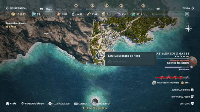 Assassin's Creed Odyssey - Bahía persa - Estatua sagrada de Hera