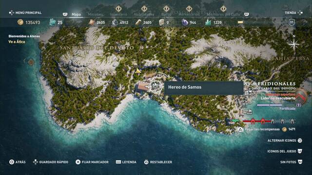 Assassin's Creed Odyssey - Santuario del devoto - Hereo de Samos