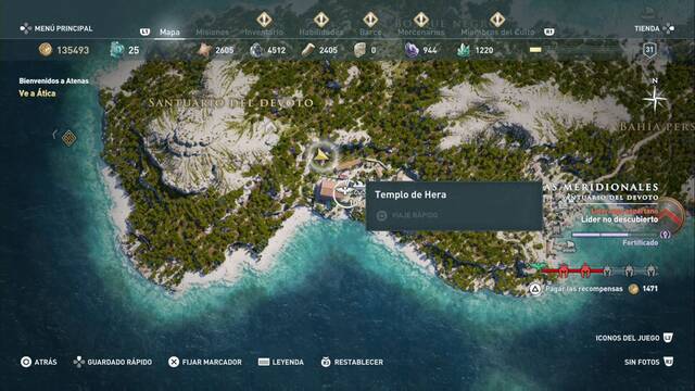 Assassin's Creed Odyssey - Santuario del devoto - Templo de Hera