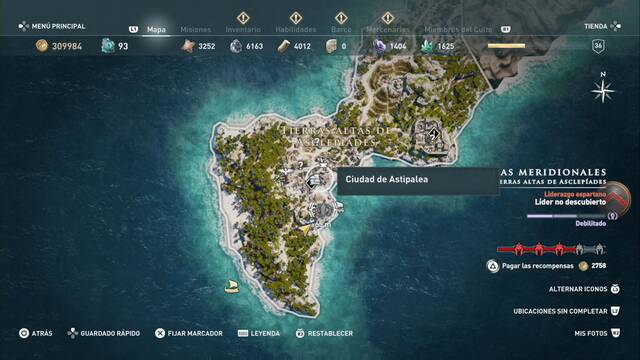 Assassin's Creed Odyssey - Tierras altas de Asclepíades - Ciudad de Astipalea