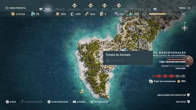 Assassin's Creed Odyssey - Tierras altas de Asclepíades - Templo de Asclepio