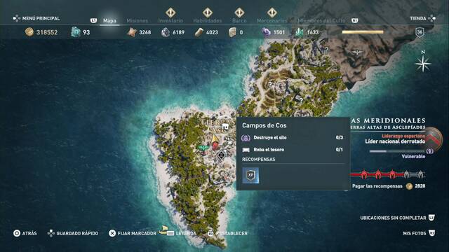 Assassin's Creed Odyssey - Tierras altas de Asclepíades - Campos de Cos