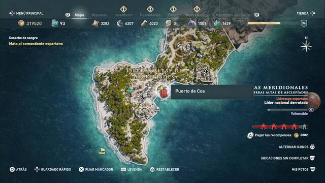 Assassin's Creed Odyssey - Tierras altas de Asclepíades - Puerto de Cos