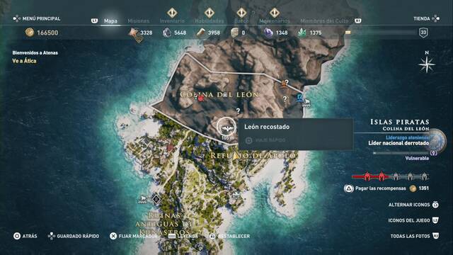 Assassin's Creed Odyssey - Colina del león - Le¢n recostado