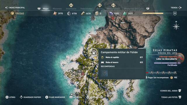 Assassin's Creed Odyssey - Colina del león - Campamento militar de Y£lide
