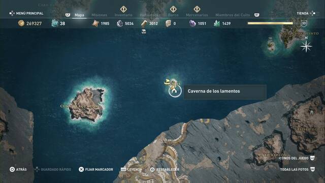 Assassin's Creed Odyssey - Lestris - Caverna de los lamentos