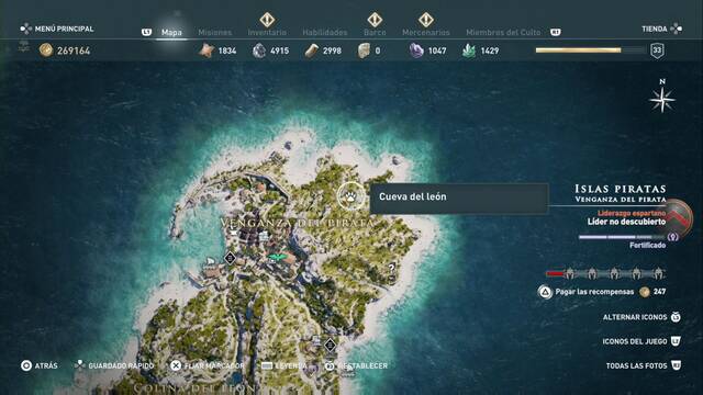 Assassin's Creed Odyssey - Venganza del pirata - Cueva del le¢n