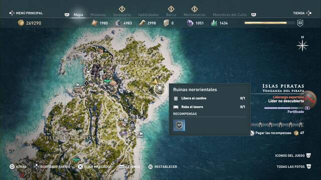 Assassin's Creed Odyssey - Venganza del pirata - Ruinas nororientales