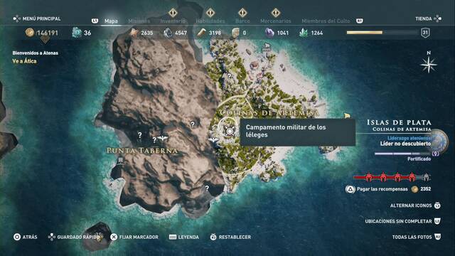 Assassin's Creed Odyssey - Colinas de Artemisa - Campamento militar de l‚leges