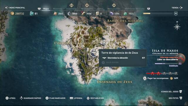 Assassin's Creed Odyssey - Colinas de la Mnade - Torre de vigilancia de Zeus