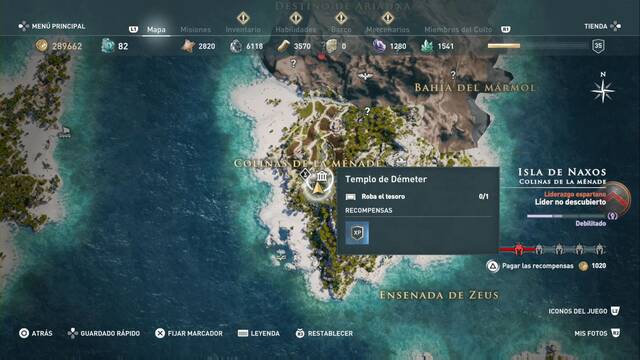 Assassin's Creed Odyssey - Colinas de la Mnade - Templo de Dmeter