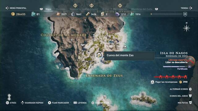 Assassin's Creed Odyssey - Ensenada de Zeus - Cueva del monte Zas