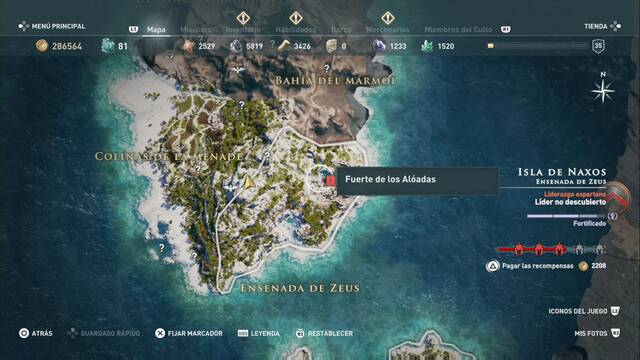 Assassin's Creed Odyssey - Ensenada de Zeus - Fuerte de los Aladas