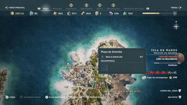 Assassin's Creed Odyssey - Destino de Ariadna - Playa de Amnitis