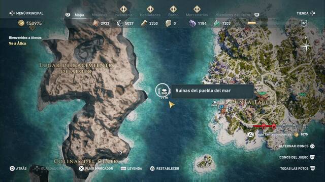 Assassin's Creed Odyssey - Colinas del cinto - Ruinas del pueblo del mar