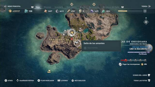 Assassin's Creed Odyssey - Arboleda de Eros - Salto de los amantes