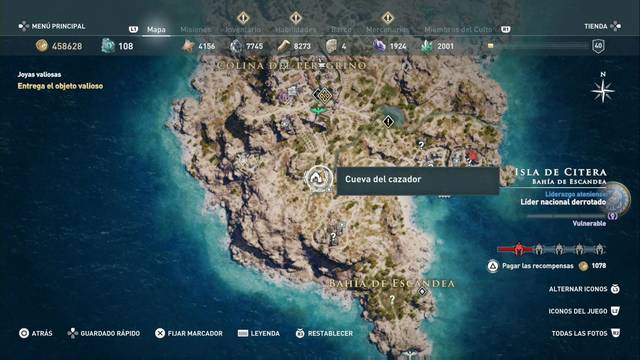 Assassin's Creed Odyssey - Bahía de Escandea - Cueva del cazador