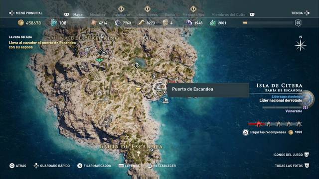 Assassin's Creed Odyssey - Bahía de Escandea - Puerdo de Escandea
