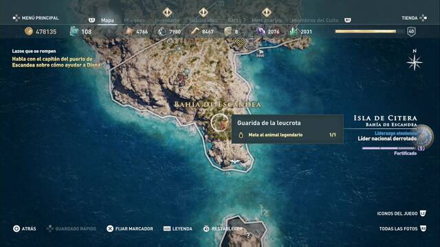 Assassin's Creed Odyssey - Bahía de Escandea - Guarida de la leucrota