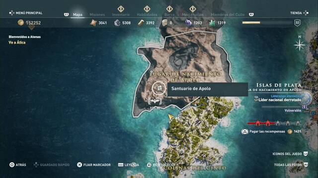 Assassin's Creed Odyssey - Lugar de nacimiento de Apolo - Santuario de Apolo