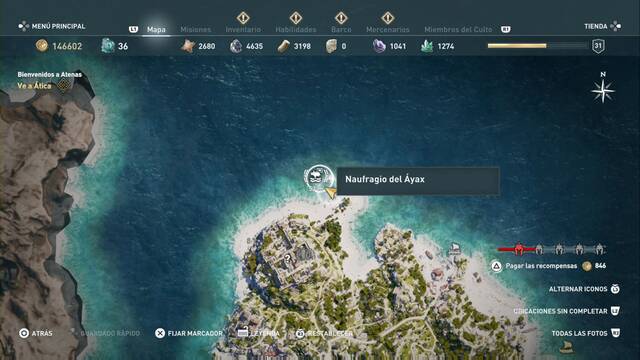 Assassin's Creed Odyssey - Punta taberna - Naufragio del µyax