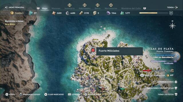 Assassin's Creed Odyssey - Punta taberna - Fuerte Milic¡ades