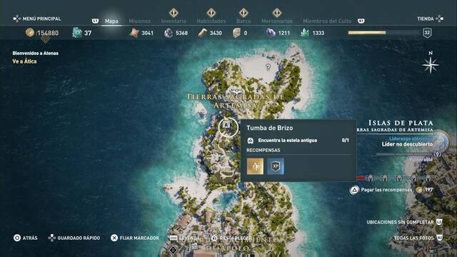 Assassin's Creed Odyssey - Tierras sagradas de Artemisa - Tumba de Brizo