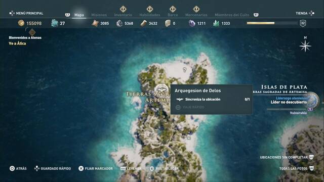Assassin's Creed Odyssey - Tierras sagradas de Artemisa - Arquegesion de Delos