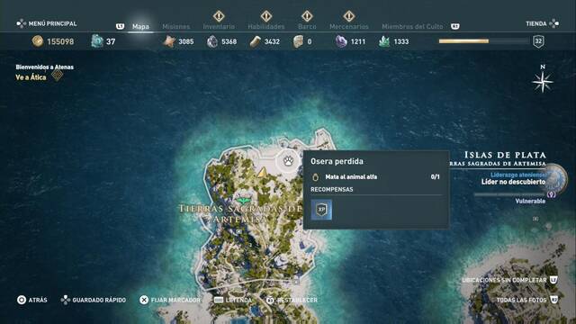Assassin's Creed Odyssey - Tierras sagradas de Artemisa - Osera perdida