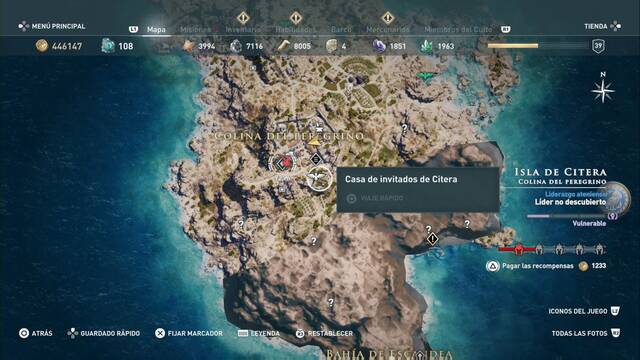 Assassin's Creed Odyssey - Colina del peregrino - Casa de invitados de Citera
