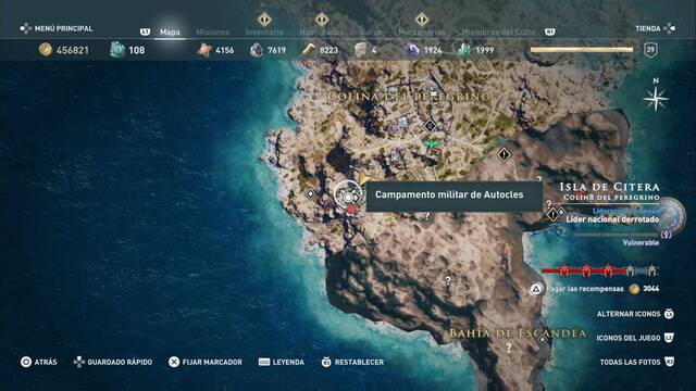 Assassin's Creed Odyssey - Colina del peregrino - Campamento militar de Autocles