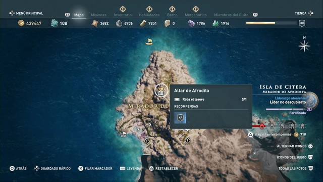 Assassin's Creed Odyssey - Mirador de Afrodita - Altar de Afrodita