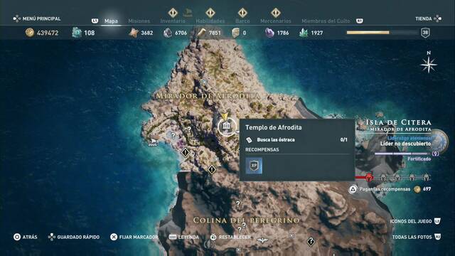 Assassin's Creed Odyssey - Mirador de Afrodita - Templo de Afrodita