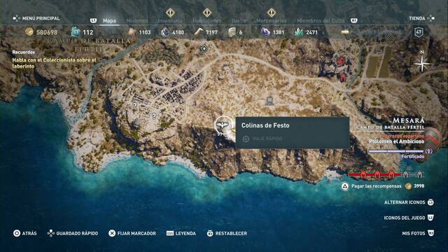 Assassin's Creed Odyssey - Campo de batalla frtil - Colinas de Festo