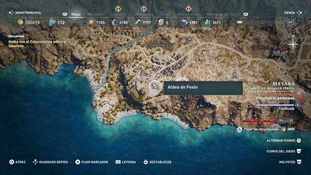 Assassin's Creed Odyssey - Campo de batalla frtil - Aldea de Festo