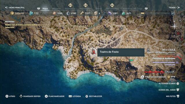 Assassin's Creed Odyssey - Campo de batalla frtil - Teatro de Festo