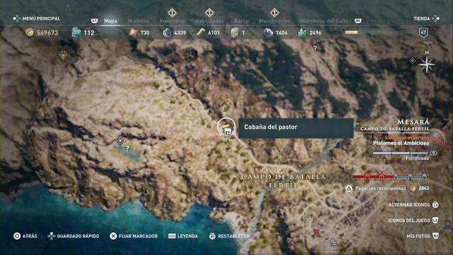 Assassin's Creed Odyssey - Campo de batalla frtil - Cabaa del pastor