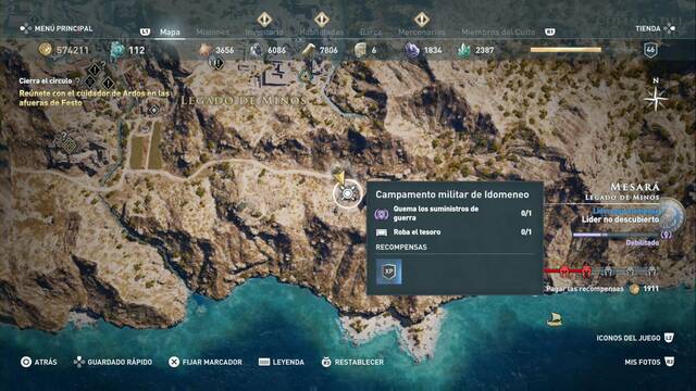 Assassin's Creed Odyssey - Legado de Minos - Campamento militar de Idomeneo