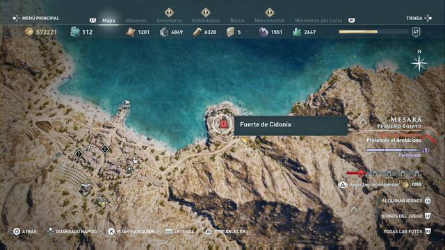 Assassin's Creed Odyssey - Pequeo Egipto - Fuerte de Cidonia