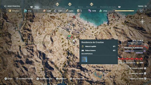 Assassin's Creed Odyssey - Pequeo Egipto - Residencia de Cresilas