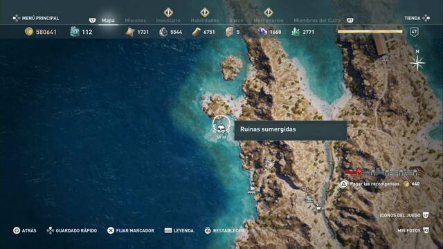 Assassin's Creed Odyssey - Pequeo Egipto - Ruinas sumergidas