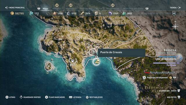 Assasin's Creed Odyssey - Monte Helicón - Puerto de Creusis