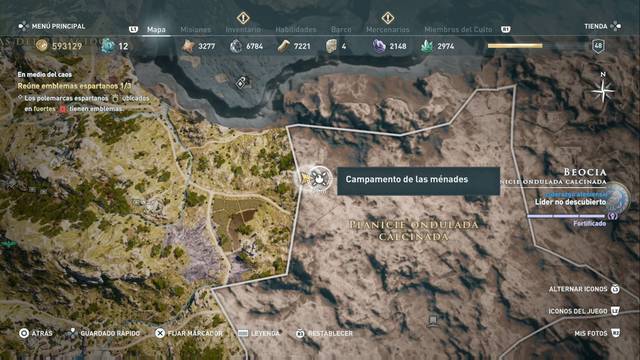 Assassin's Creed Odyssey - Planicie ondulada calcinada - Campamento de las M‚nades