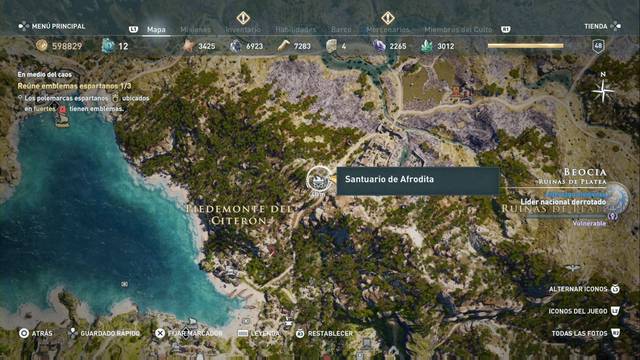 Assassin's Creed Odyssey - Ruinas de Platea - Santuario de Afrodita