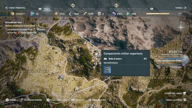 Assassin's Creed Odyssey - Ruinas de Platea - Campamento militar espartano