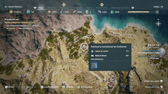 Assassin's Creed Odyssey - Altos de Oropo - Santuario sanatorial de Anfiarao