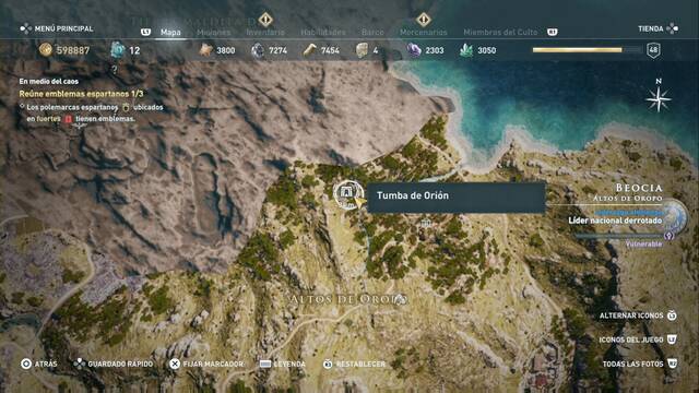 Assassin's Creed Odyssey - Altos de Oropo - Tumba de Ori¢n